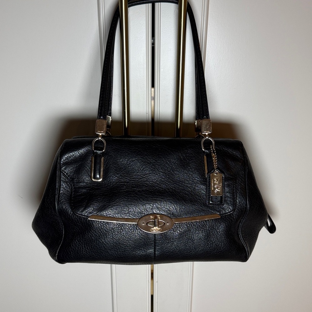 Coach Madison Madeline Easy West Satchel Shoulder Strap Gold Turn Lock Handbag - Picture 15 of 15